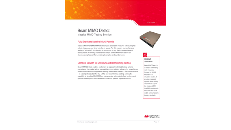 Beam MIMO Detect - Massive MIMO Testing Solution